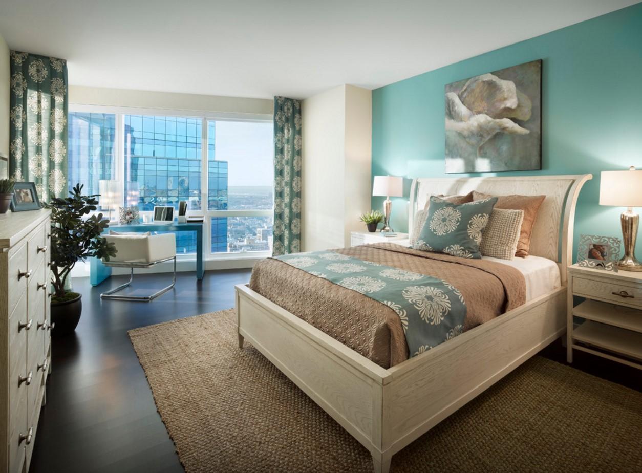 Дизайн бирюзовой спальни 3 на 4: изысканный и стильный интерьер