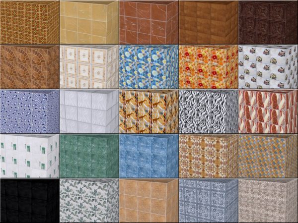 различные цвета керамической плитки